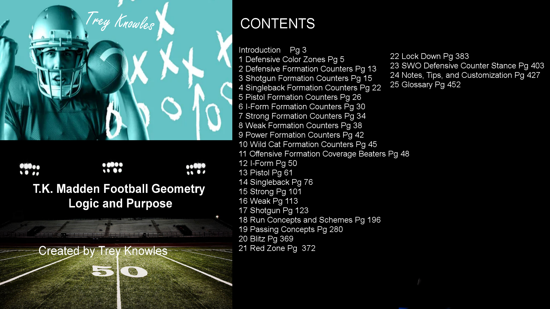 T.K. Madden Football Geometry: Logic and Purpose Black & White Edition:  Knowles, Trey: 9798491859849: : Books